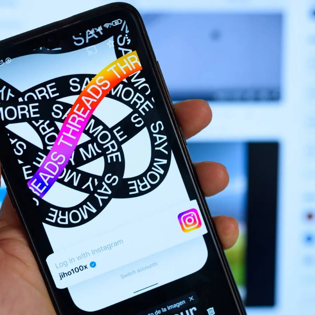 threads app with Instagram logged in
